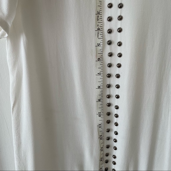 NWOT Witchery Australia White Dress with Gunmetal Embellishment - Picture 7 of 10